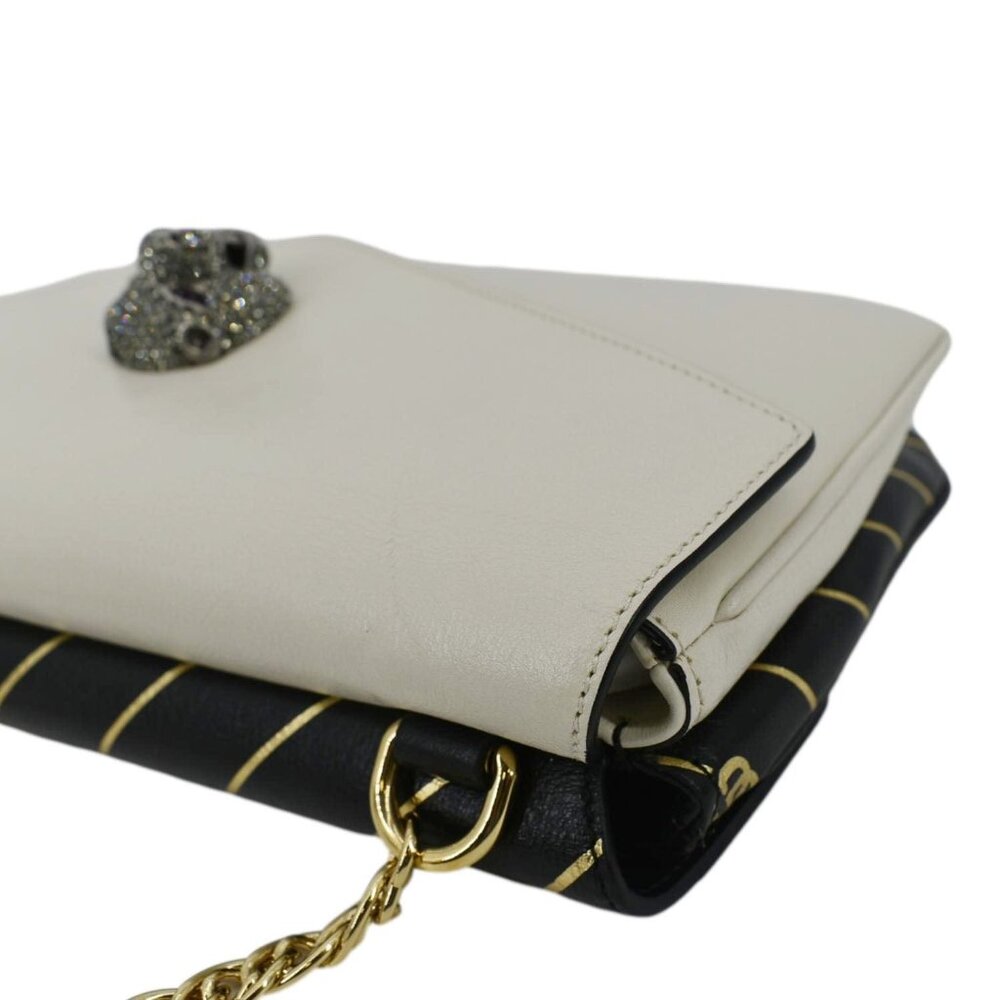 GUCCI  Thiara Medium Double Smooth Leather Satchel Bag White/Black 524822 - Picture 6 of 15